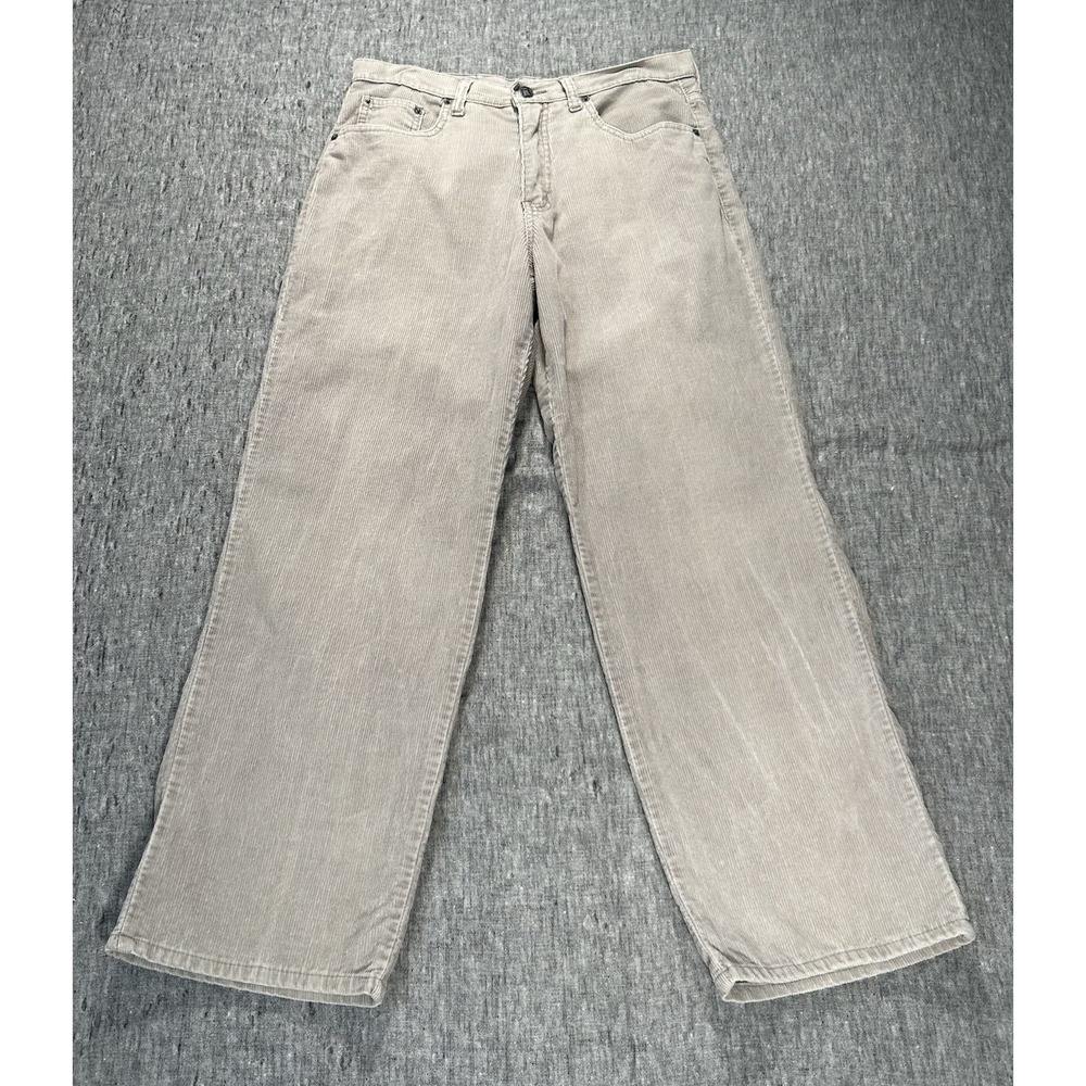 Interstate Corduroy Pants Mens 31 Grey Straight 5-Pocket Skater Streetwear